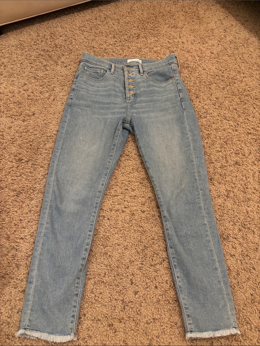 Loft Light Blue Skinny Button-Fly Women's Jeans